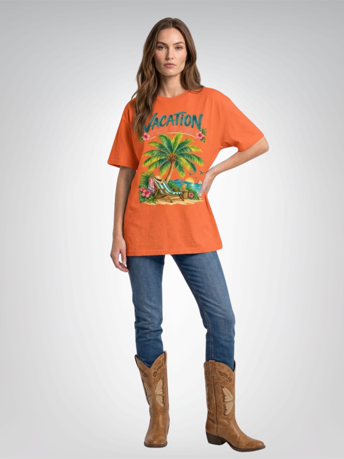 Vacation State of Mind - Palm Tree Edition Heavyweight Unisex Tee