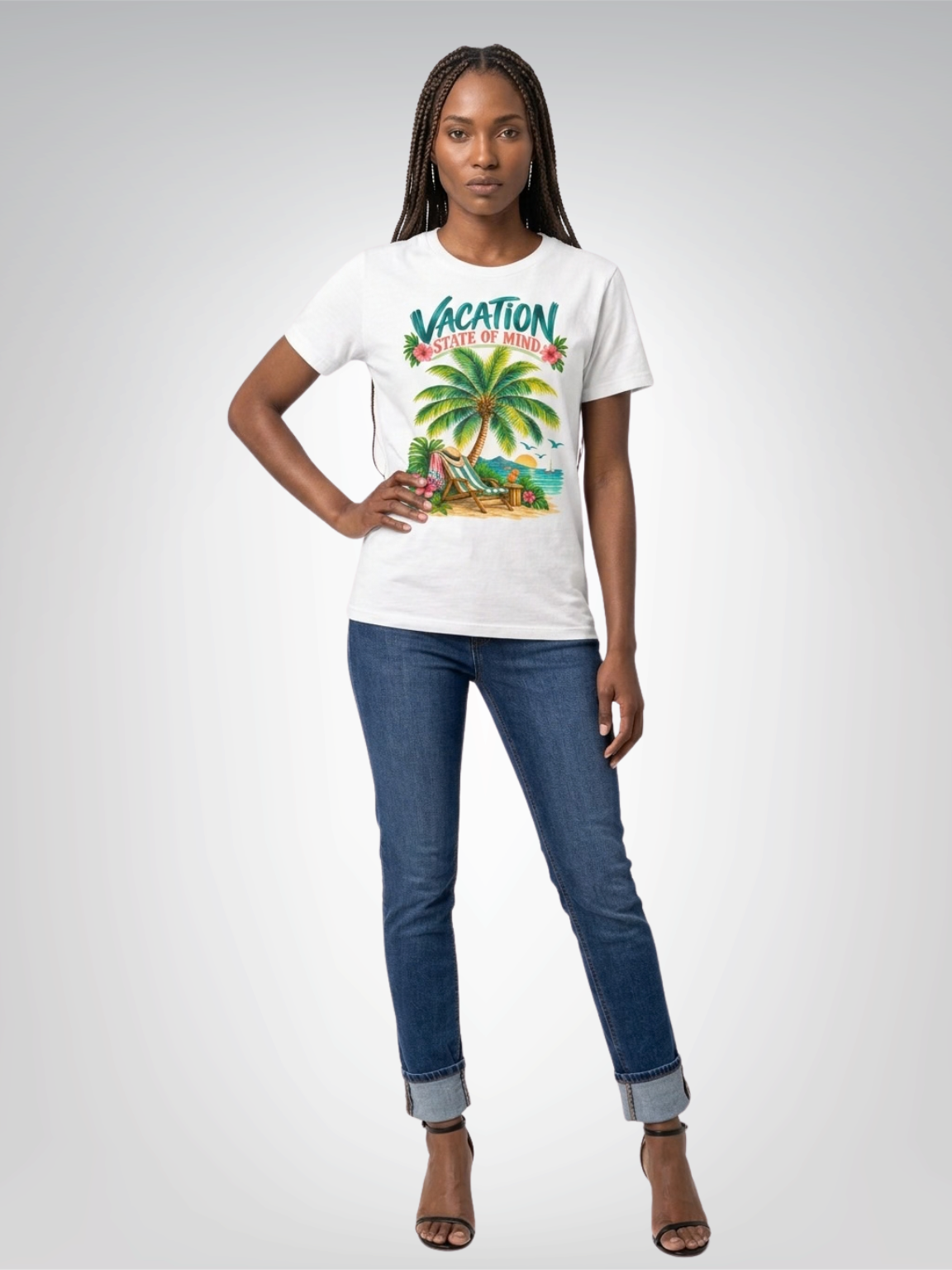 Vacation State of Mind - Palm Tree Edition Heavyweight Unisex Tee