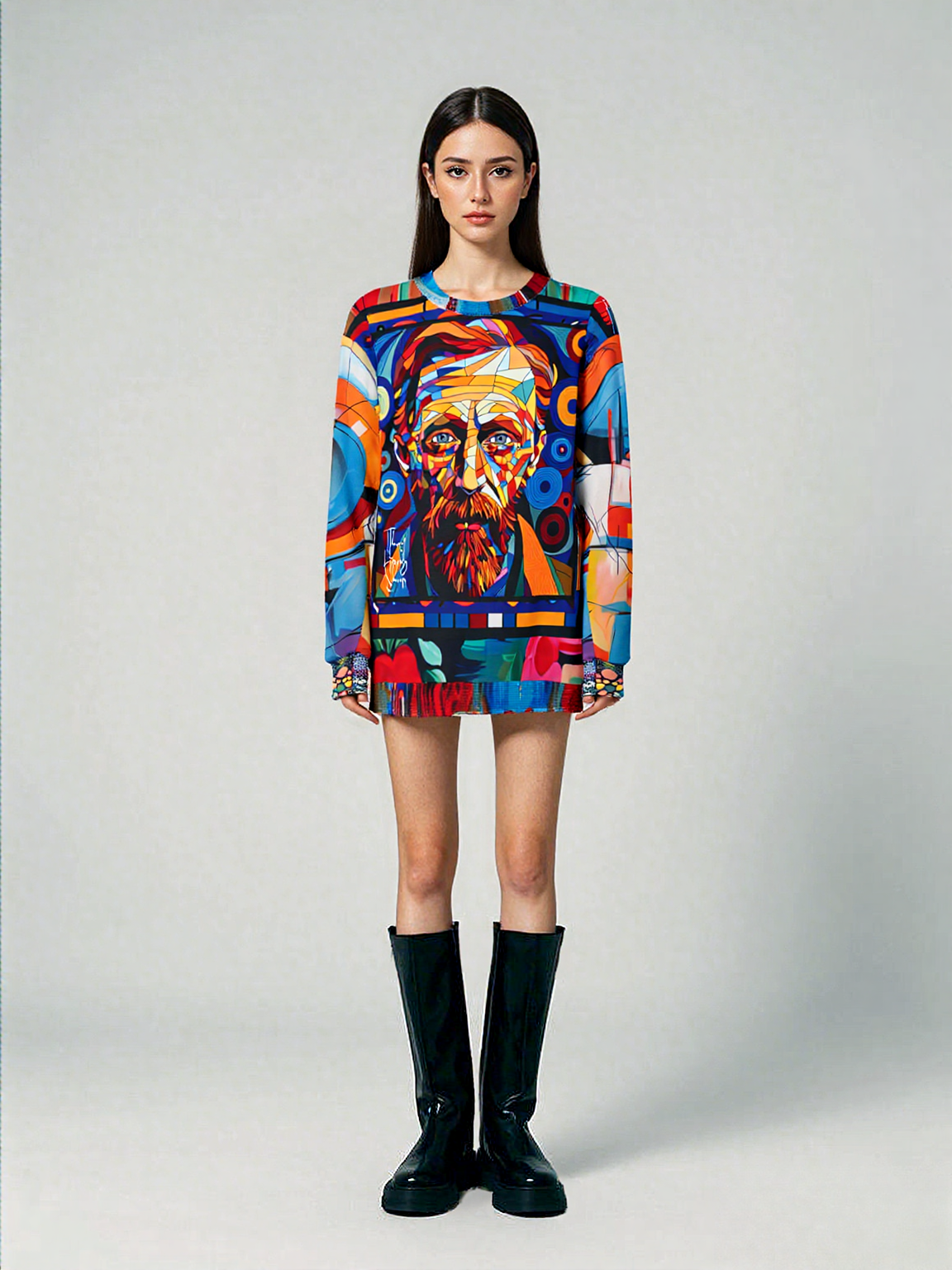 Van Gogh in Living Color Mosaic Print Unisex Sweatshirt (Gold Label)