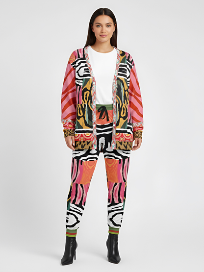 Walk on the Wild Side Zebra Stripes Heavyweight Unisex Cardigan