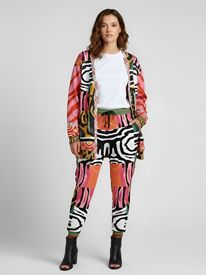 Walk on the Wild Side Zebra Stripes Heavyweight Unisex Cardigan