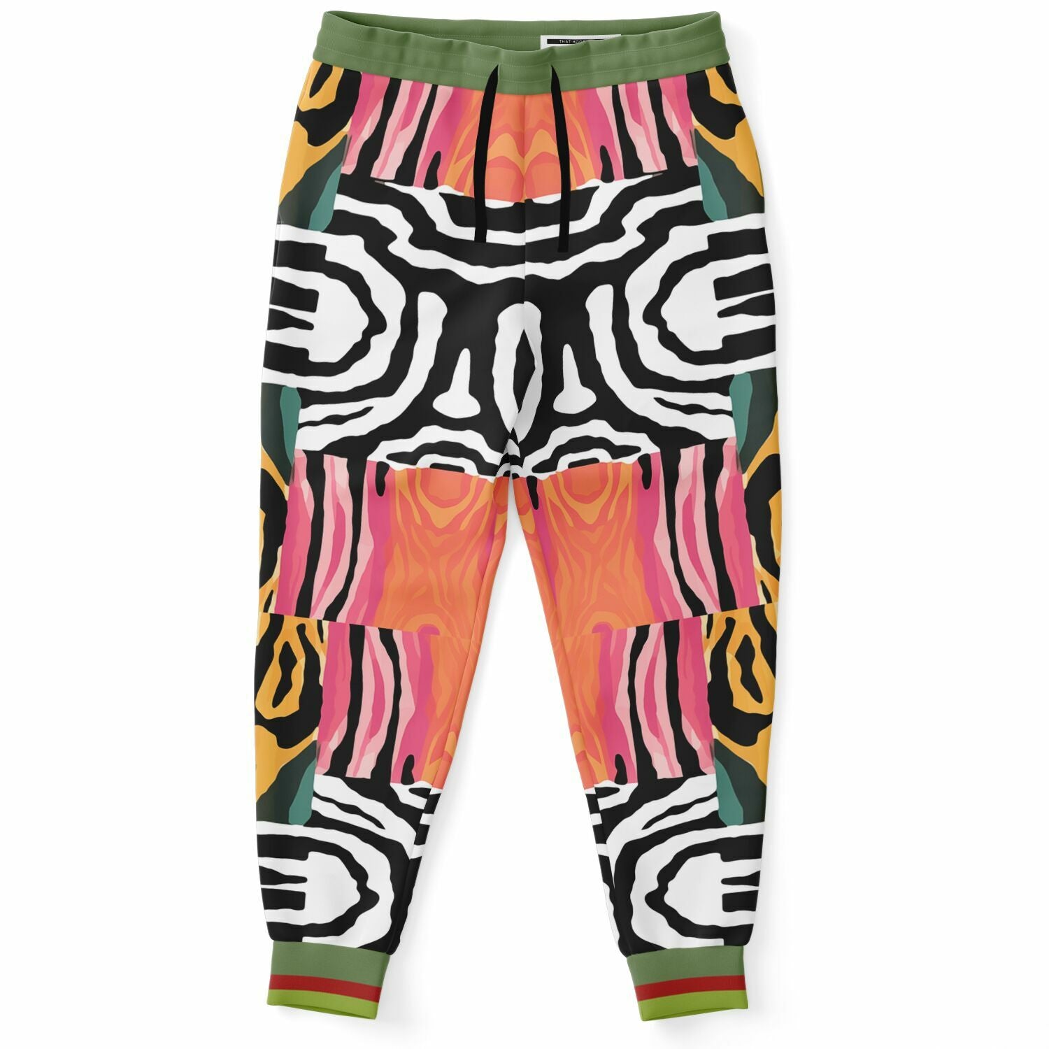 Walk on the Wild Side Abstract Zebra Print Eco-Poly Unisex Joggers