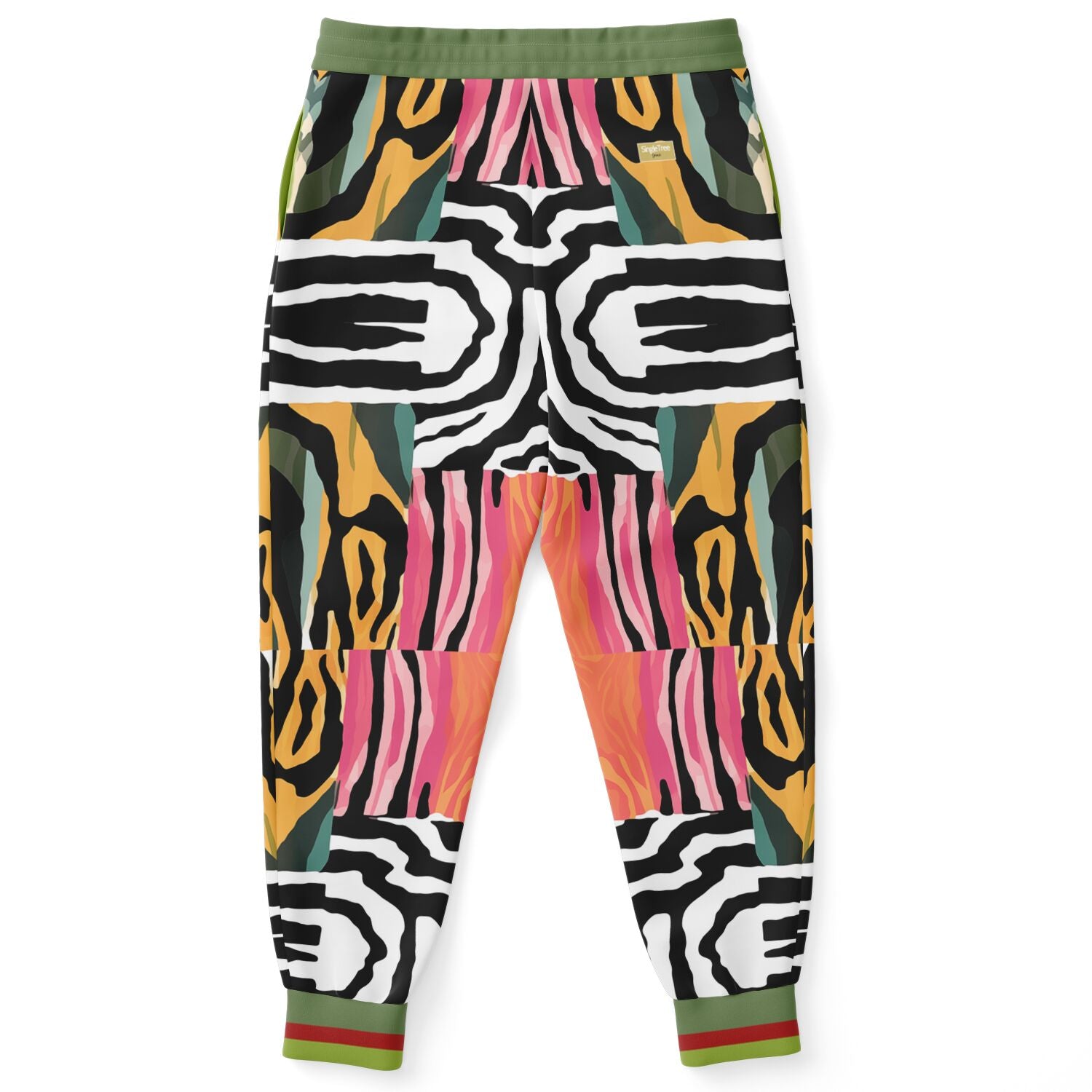 Walk on the Wild Side Abstract Zebra Print Eco-Poly Unisex Joggers