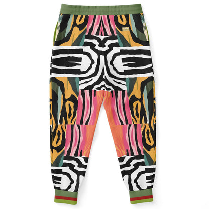 Walk on the Wild Side Abstract Zebra Print Eco-Poly Unisex Joggers