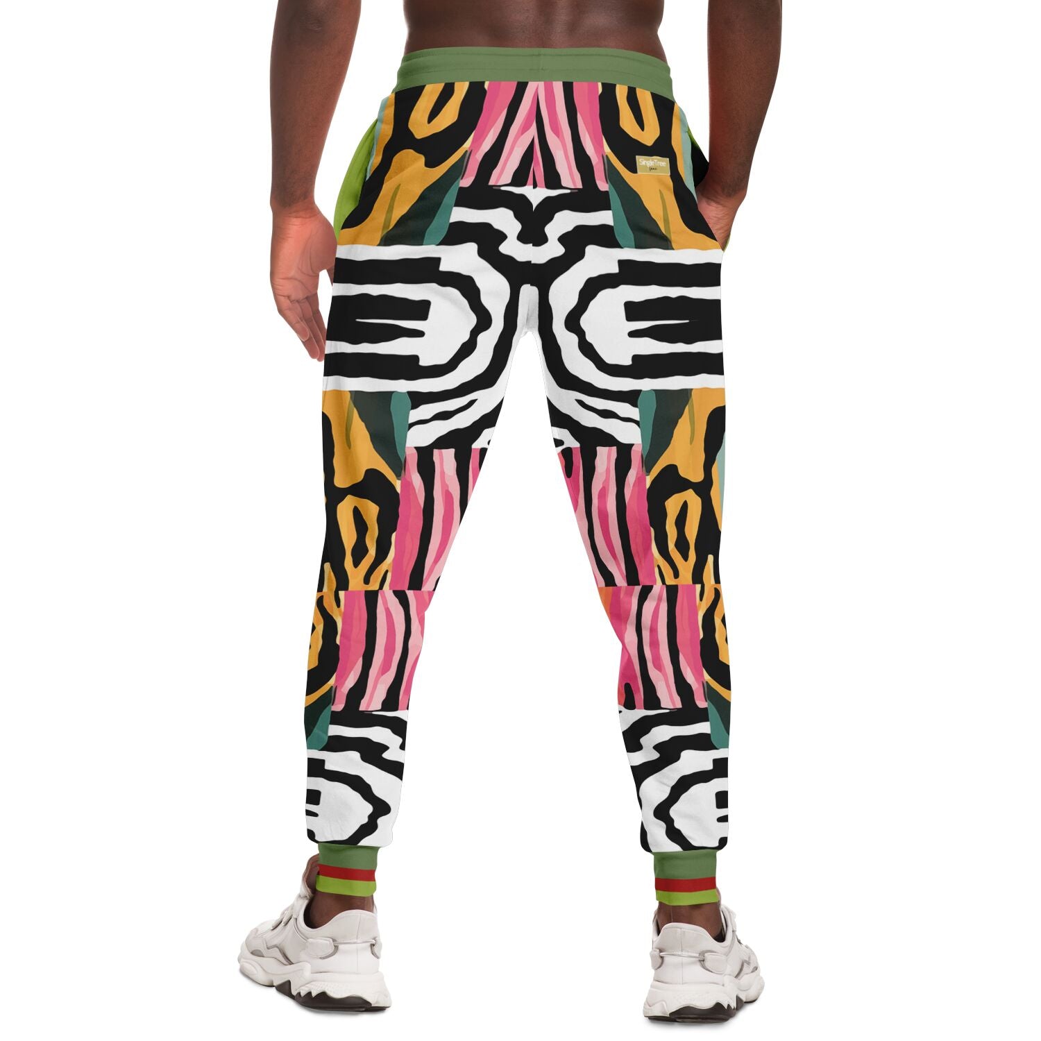 Walk on the Wild Side Abstract Zebra Print Eco-Poly Unisex Joggers