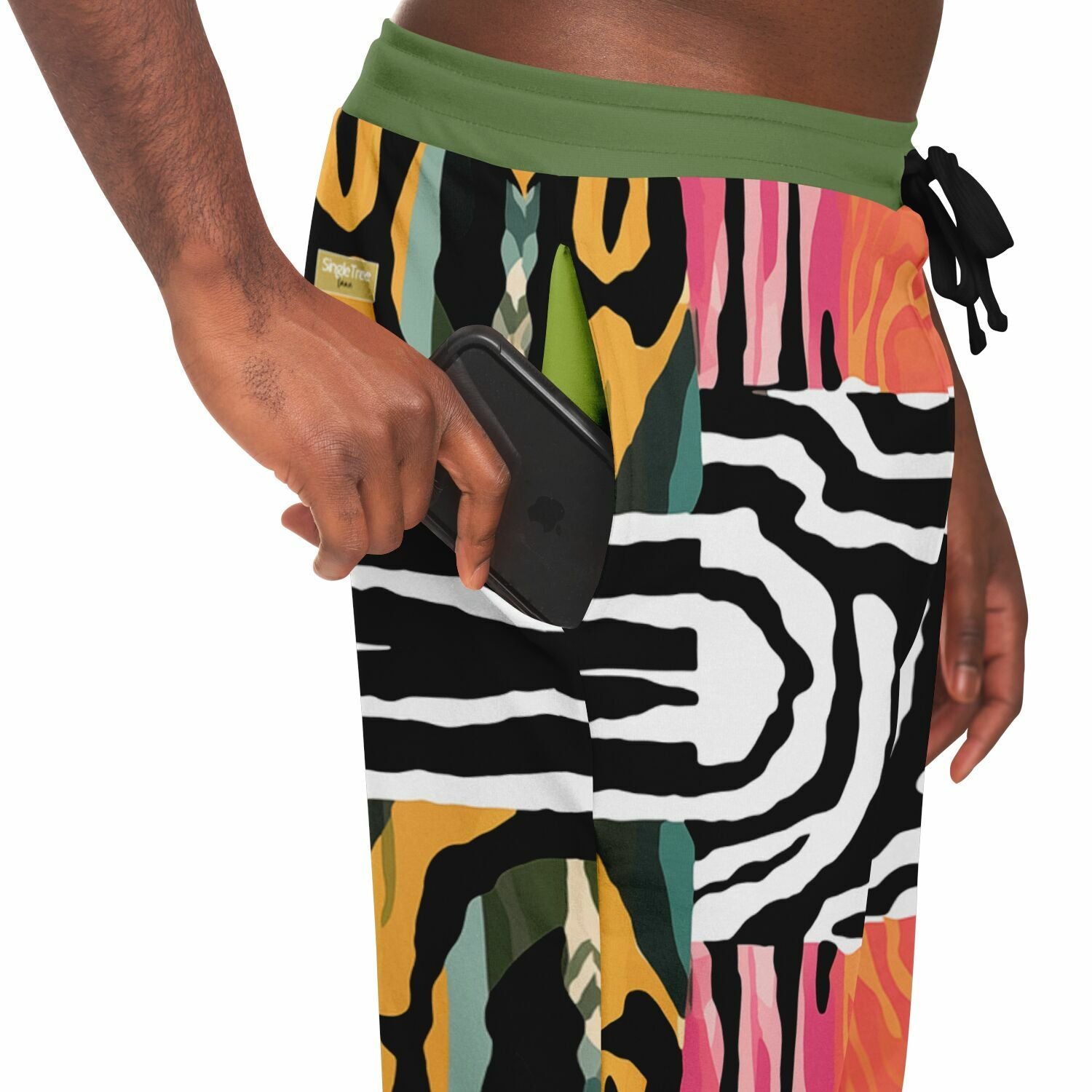 Walk on the Wild Side Abstract Zebra Print Eco-Poly Unisex Joggers