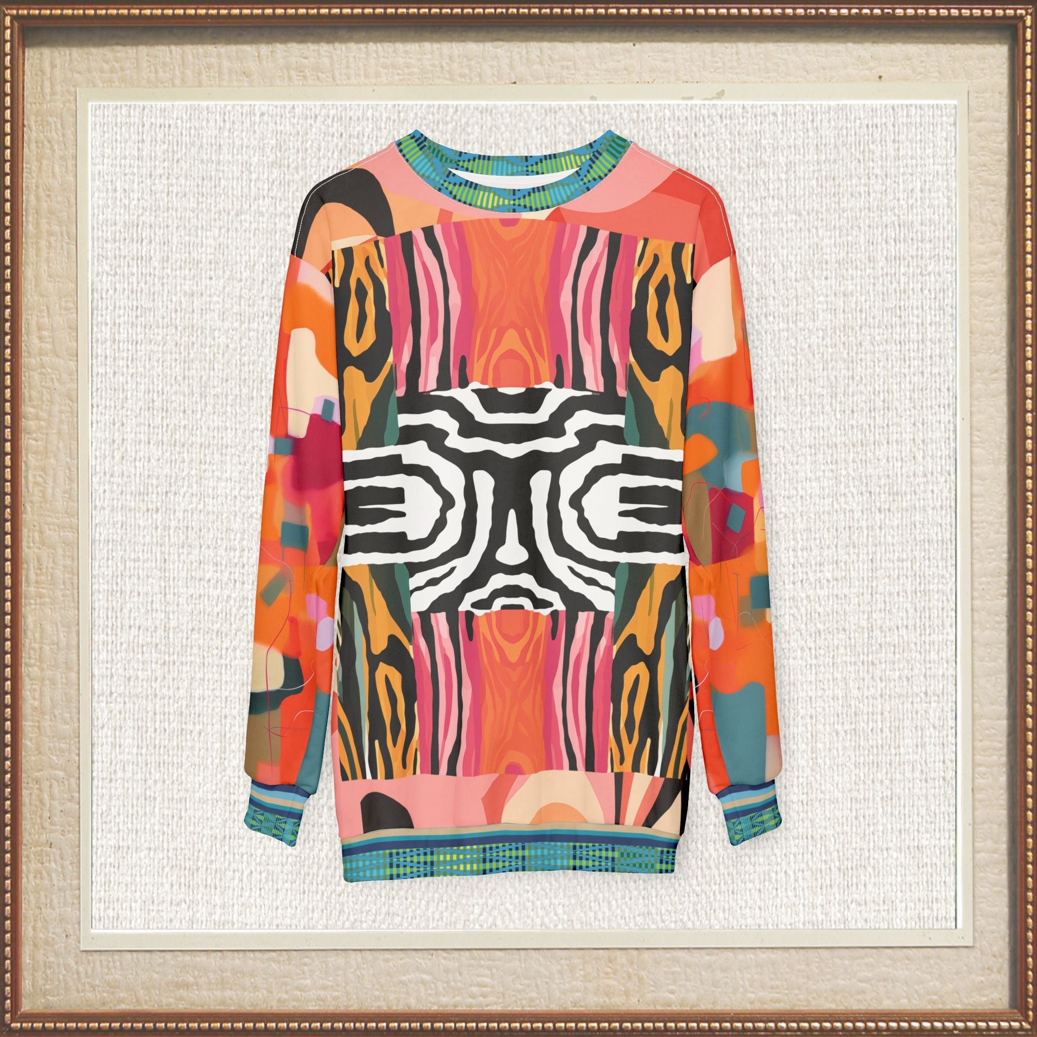 Walk on the Wild Side Zebra Print Unisex Sweatshirt (Gold Label)