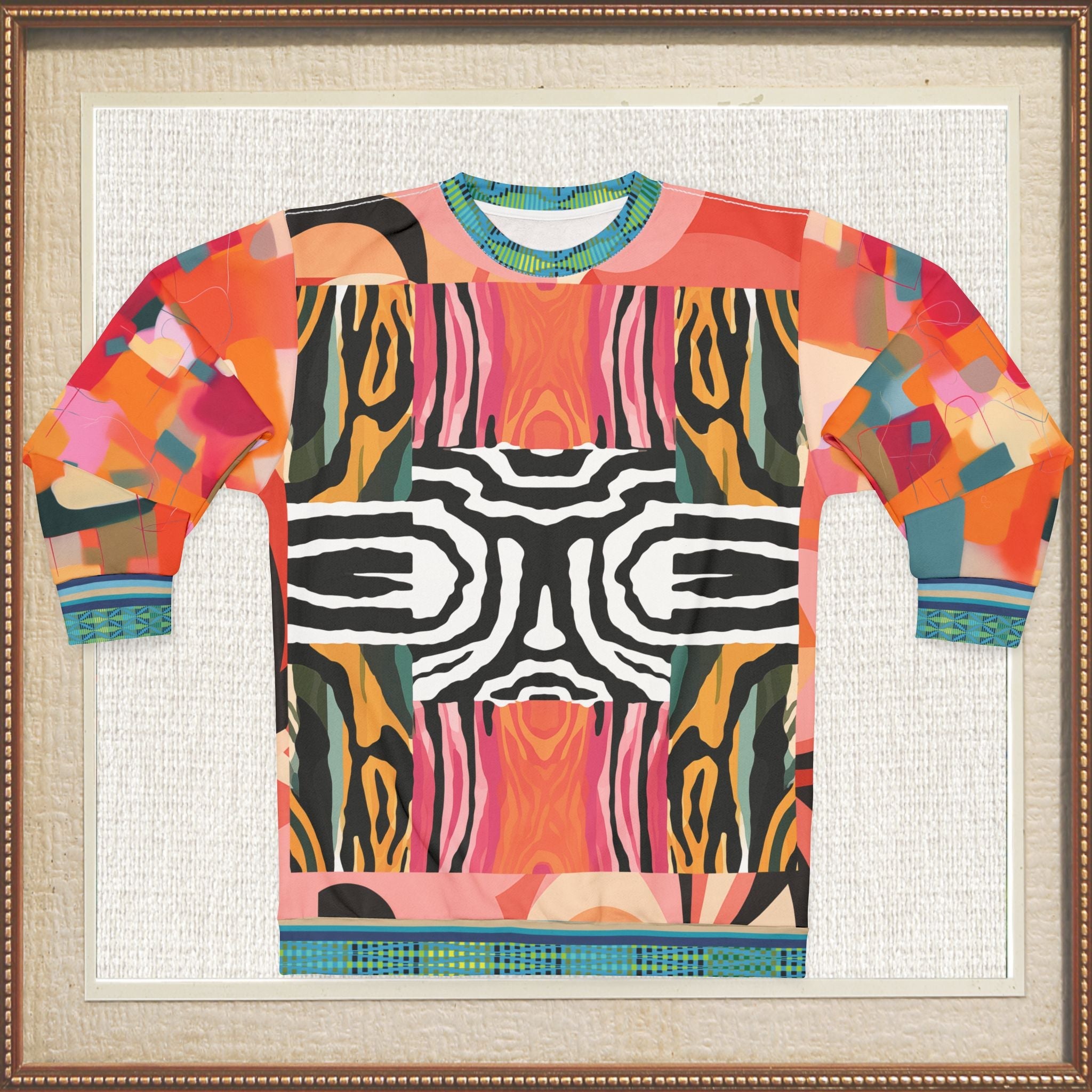 Walk on the Wild Side Zebra Print Unisex Sweatshirt (Gold Label)