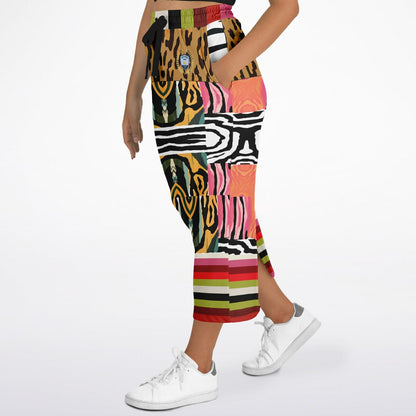 Walk on the Wild Side Abstract Zebra Print Eco-Poly Long Pocket Skirt