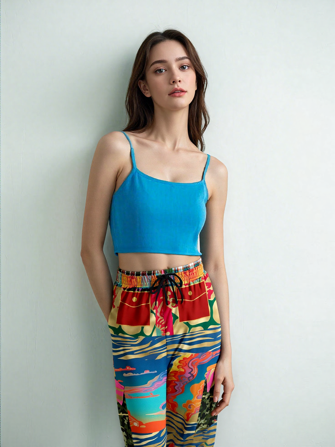 Walking the Runway Patchwork Eco-Poly Unisex Cargo Joggers