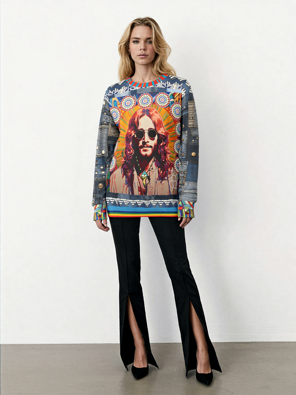 Jesus of Nazareth Retro Woodstock Edition Unisex Sweatshirt (Gold Label)