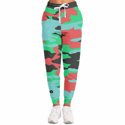 Watermelon Mint Eco-Poly Camo Unisex Joggers