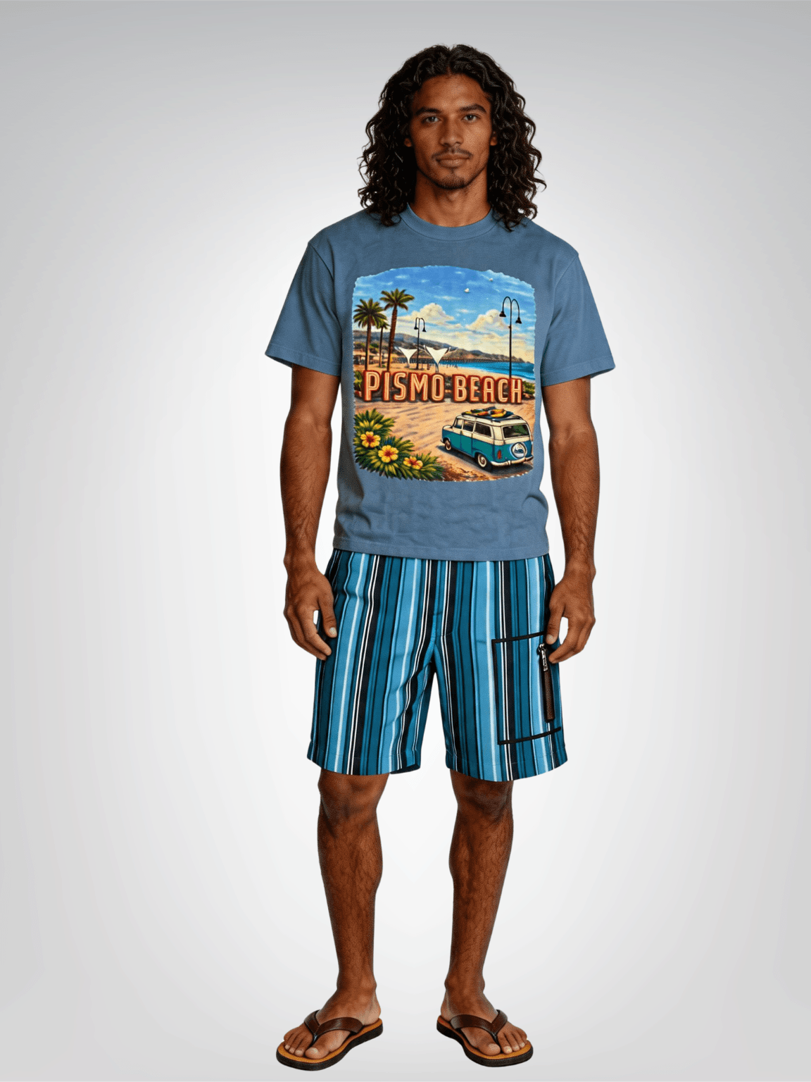 Welcome to Pismo Beach - Hippie Bus Edition - Heavyweight Tee
