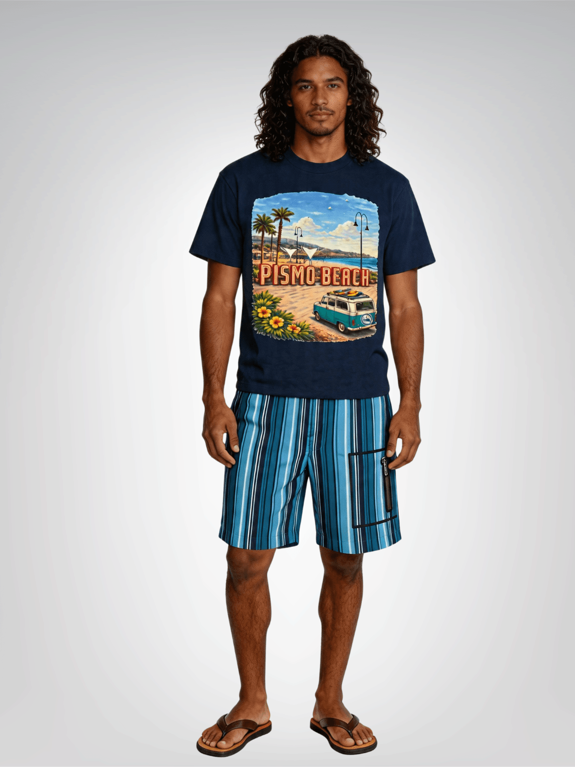 Welcome to Pismo Beach - Hippie Bus Edition - Heavyweight Tee