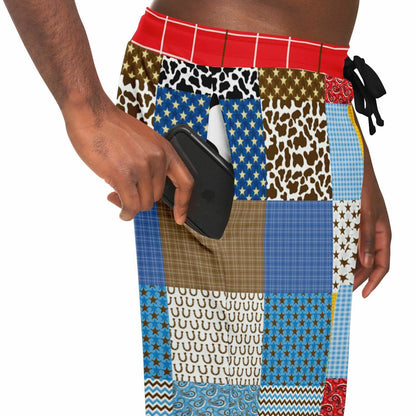 Western Edition Country Patchwork Eco-Poly Unisex Joggers