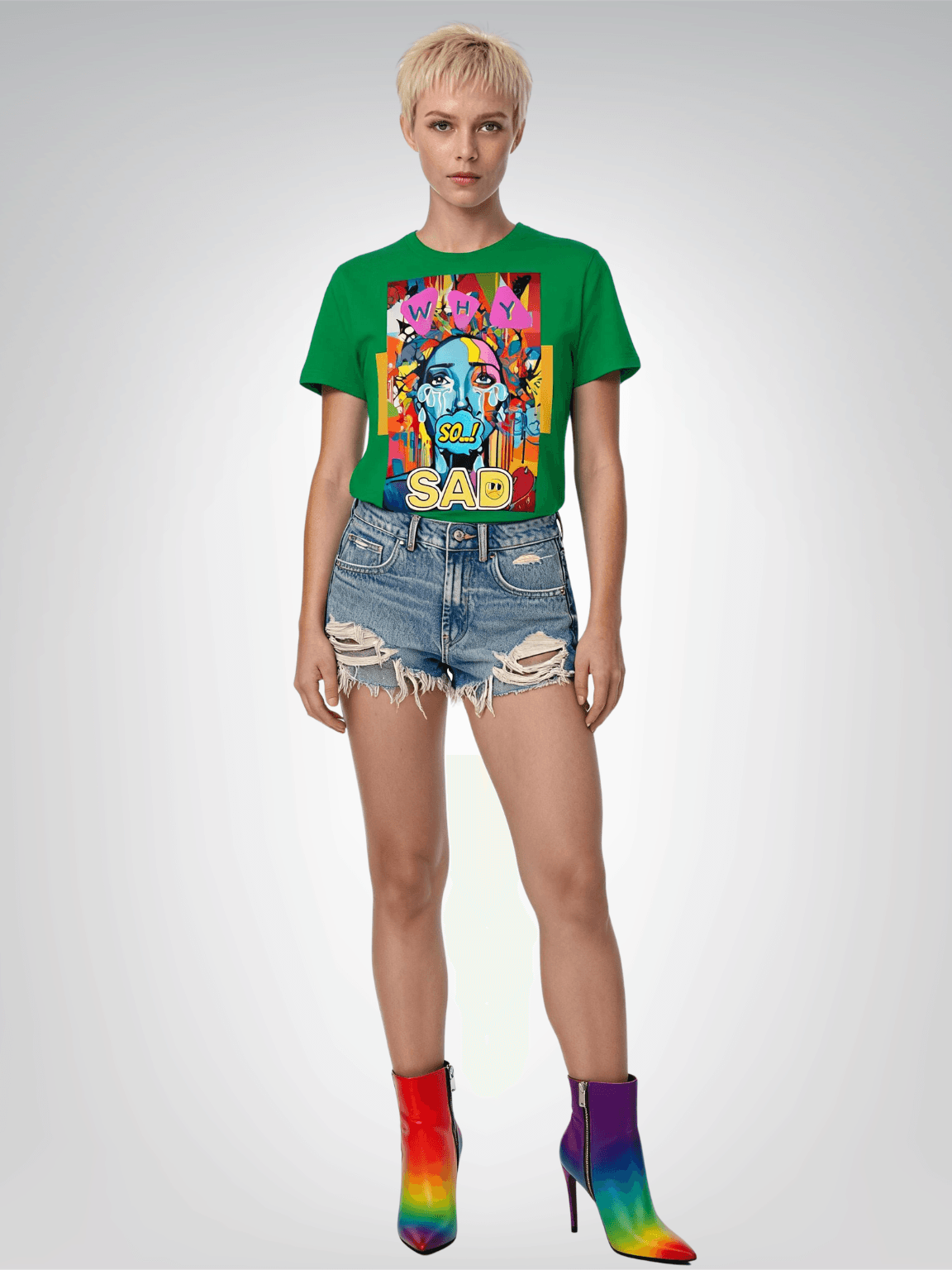 Why So SAD Graffiti Art Heavyweight Unisex Tee
