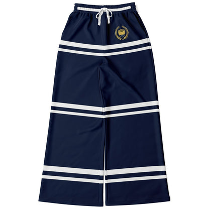 Wimbledon Blue Stripe Eco-Poly Wide Leg Pants