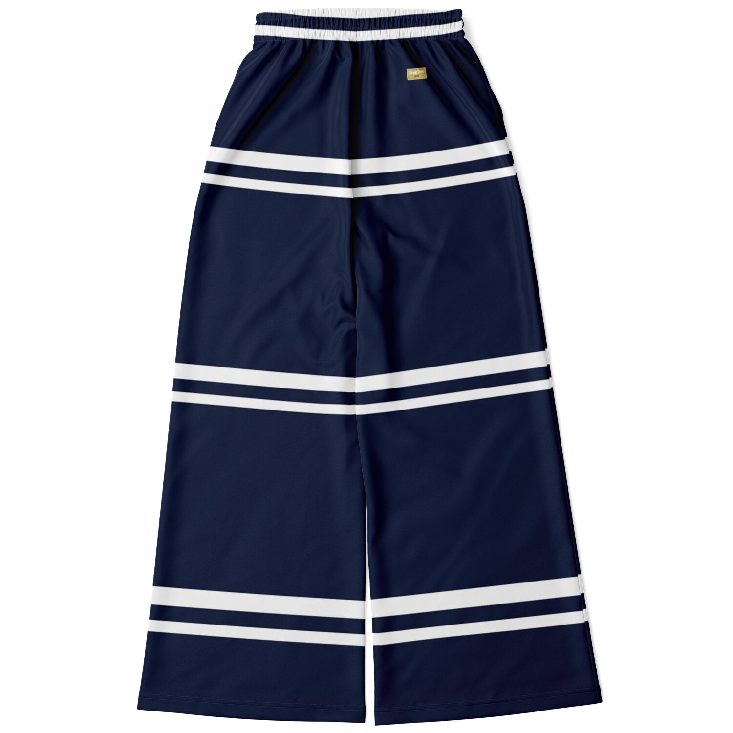 Wimbledon Blue Stripe Eco-Poly Wide Leg Pants