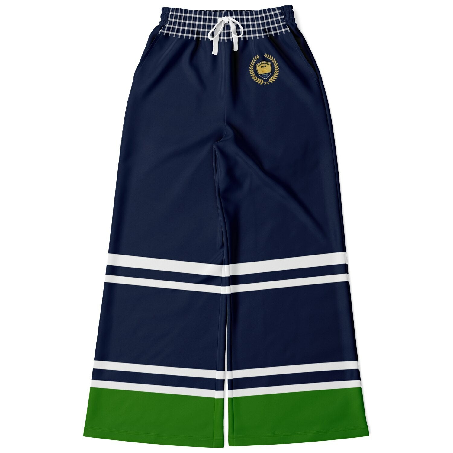 Wimbledon Green Flash Eco-Poly Wide Leg Pants