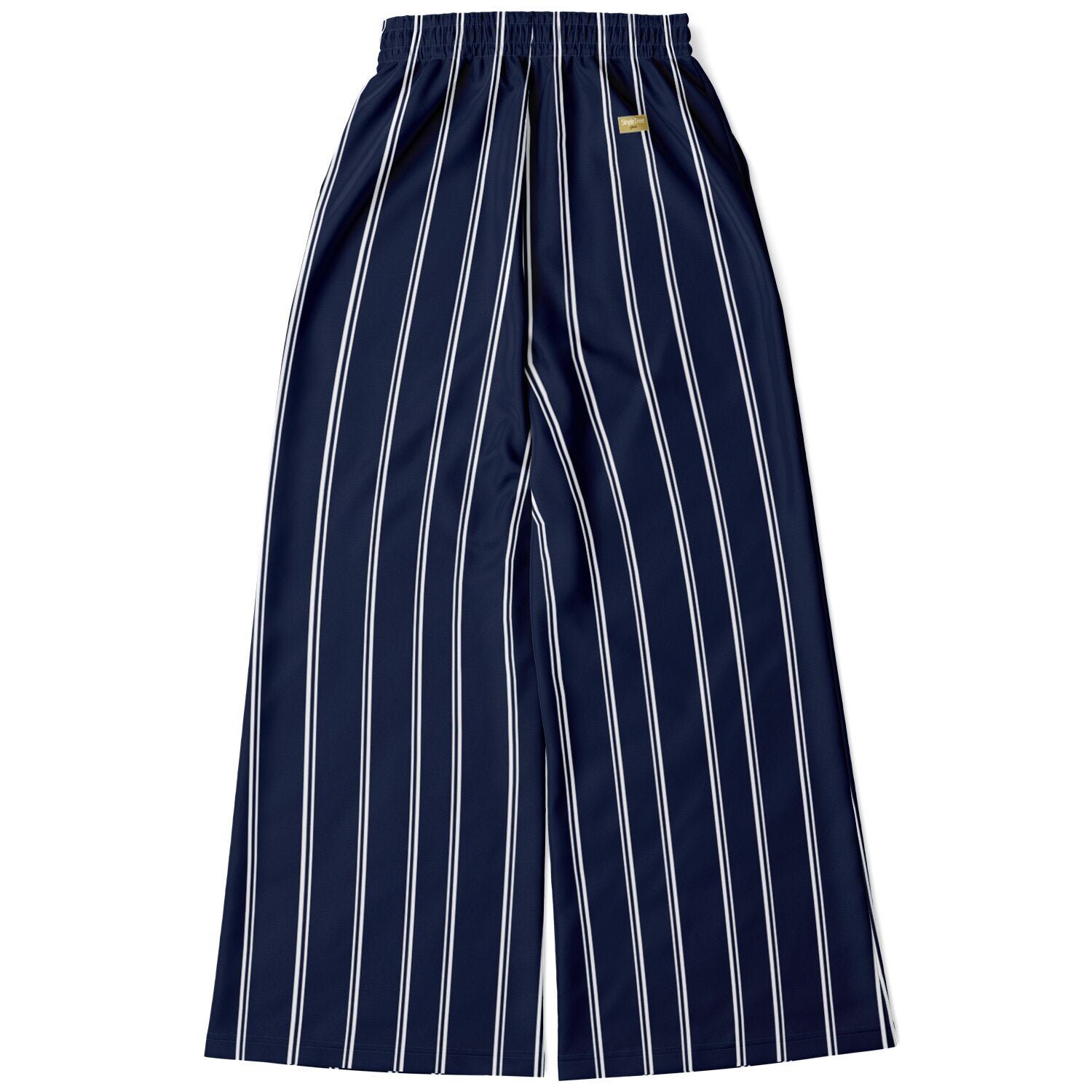 Wimbledon Regal Stripe in Blue Eco-Poly Wide Leg Pants