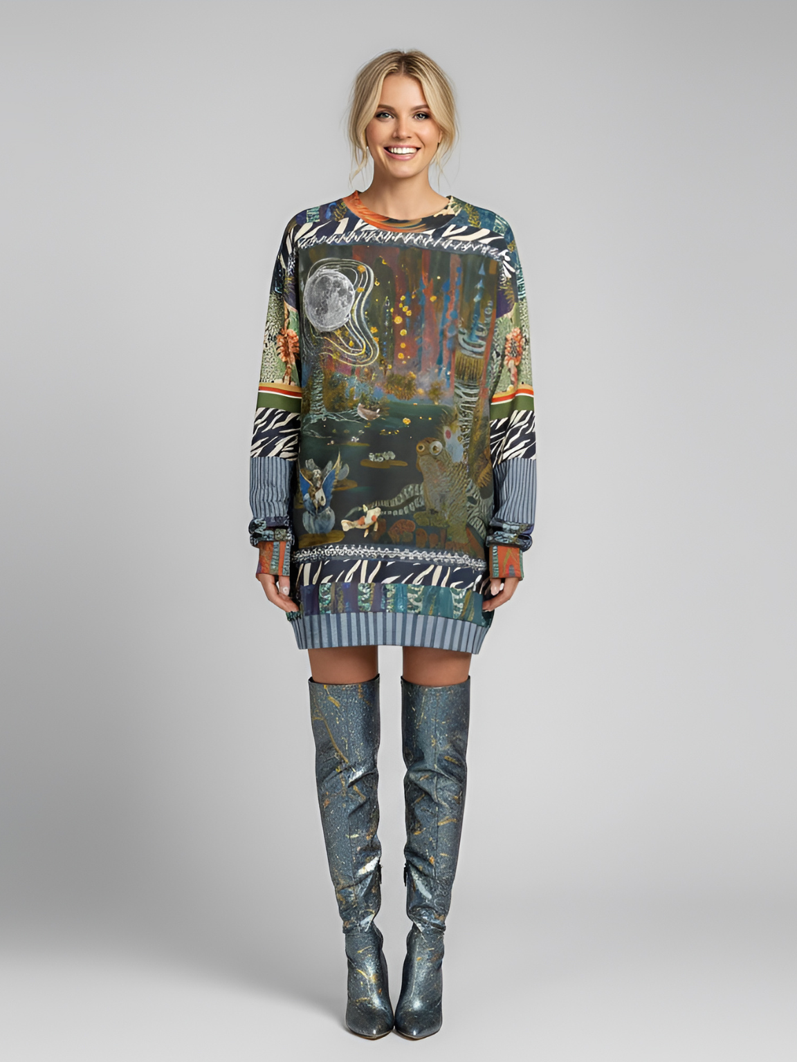 Wiosna Waterway in Deco Fantasy Unisex Sweatshirt (Gold Label)