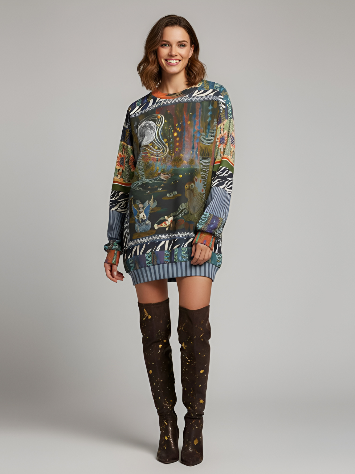 Wiosna Waterway in Deco Fantasy Unisex Sweatshirt (Gold Label)