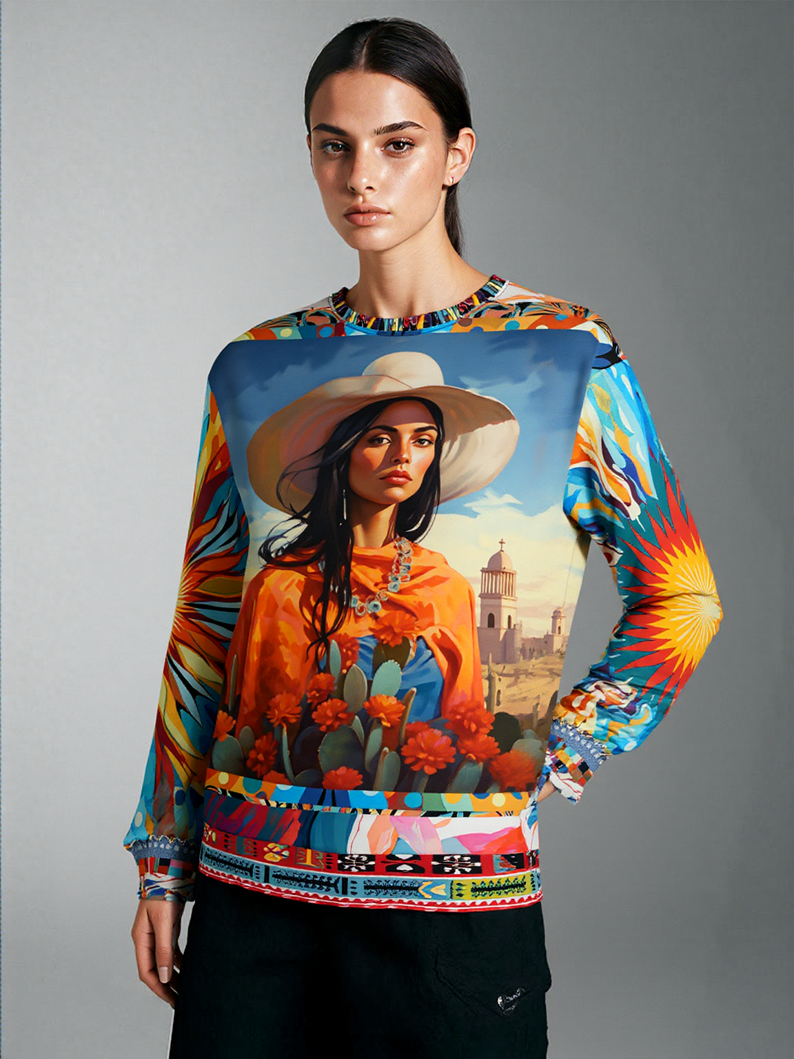 Woman of Chihuahua Unisex Sweatshirt (Gold Label)