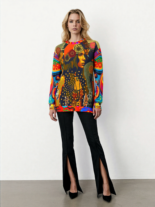 Woodstock Girl Mandala Unisex Sweatshirt (Gold Label)