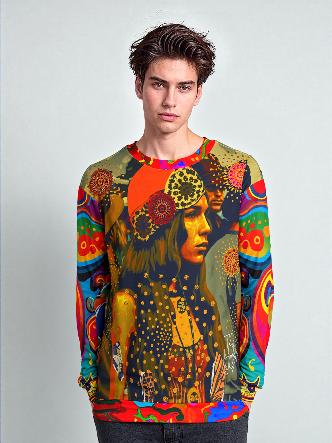 Woodstock Girl Mandala Unisex Sweatshirt (Gold Label)