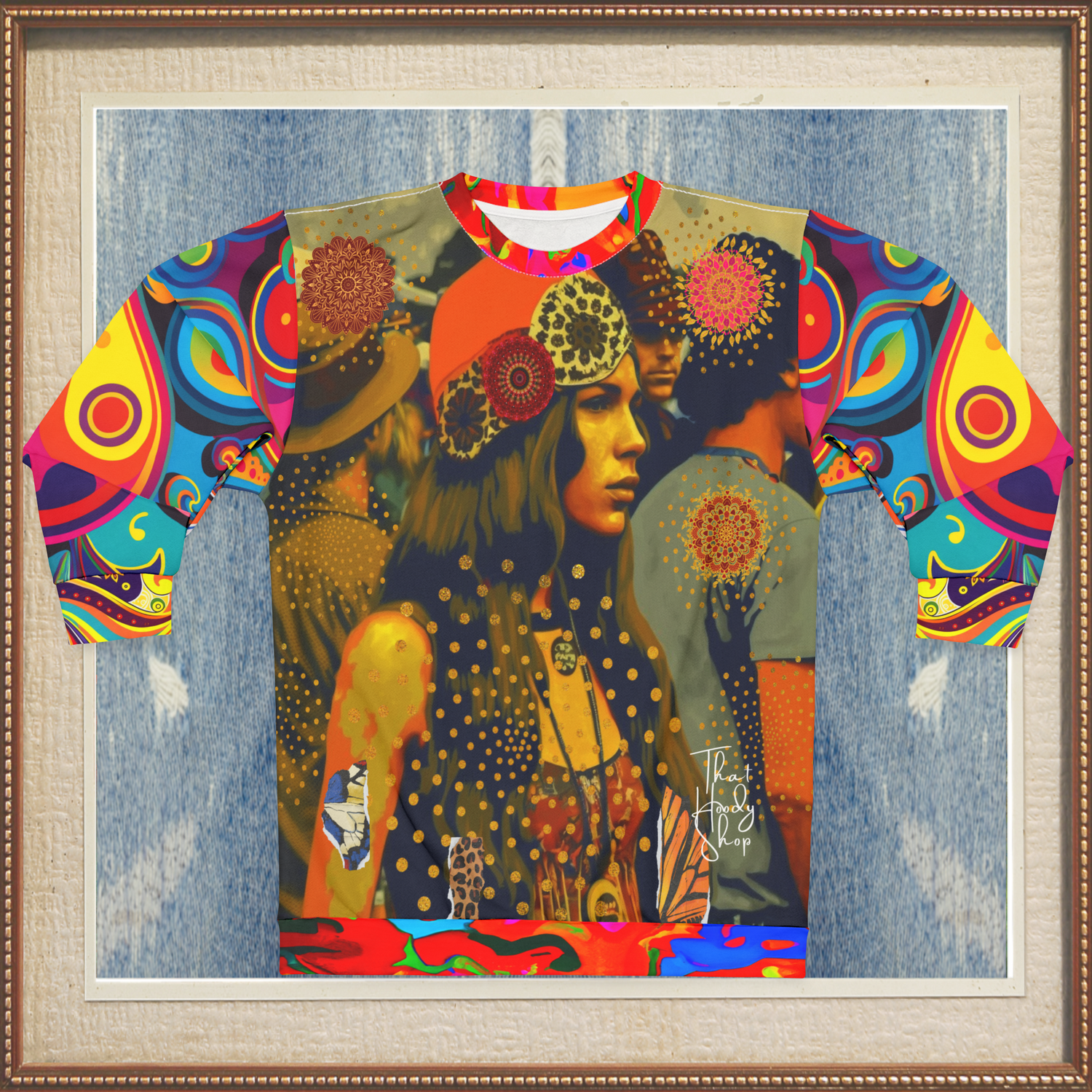 Woodstock Girl Mandala Unisex Sweatshirt (Gold Label)