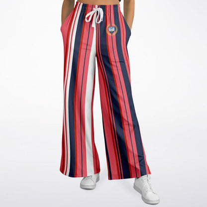 Yabba Dabba Doo Rugby Stripe Eco-Poly Wide Leg Pants