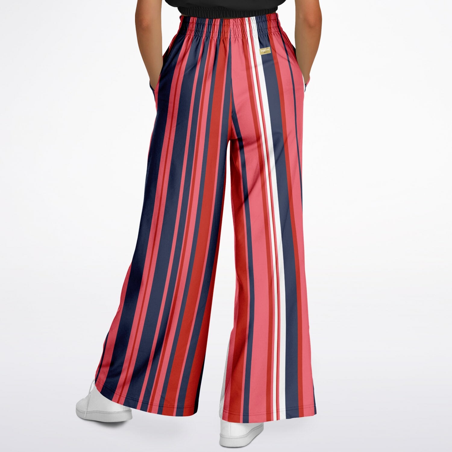 Yabba Dabba Doo Rugby Stripe Eco-Poly Wide Leg Pants
