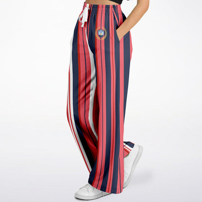 Yabba Dabba Doo Rugby Stripe Eco-Poly Wide Leg Pants