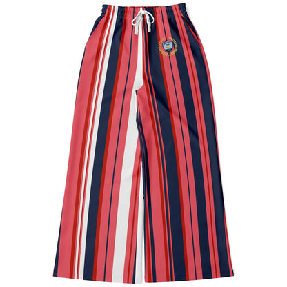 Yabba Dabba Doo Rugby Stripe Eco-Poly Wide Leg Pants