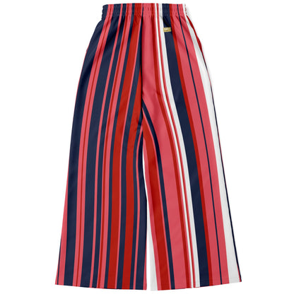 Yabba Dabba Doo Rugby Stripe Eco-Poly Wide Leg Pants