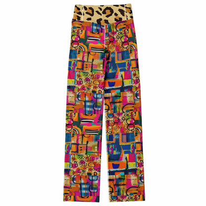 You Got Me Abstract Leopard Graffiti Flare Leggings