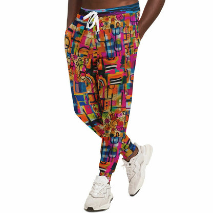 You Got Me Abstract Leopard Graffiti Eco-Poly Unisex Joggers