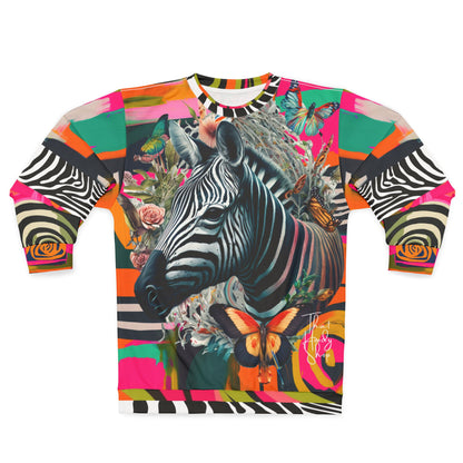 Zebra Fantasia Butterfly Swirl Unisex Sweatshirt (Gold Label)
