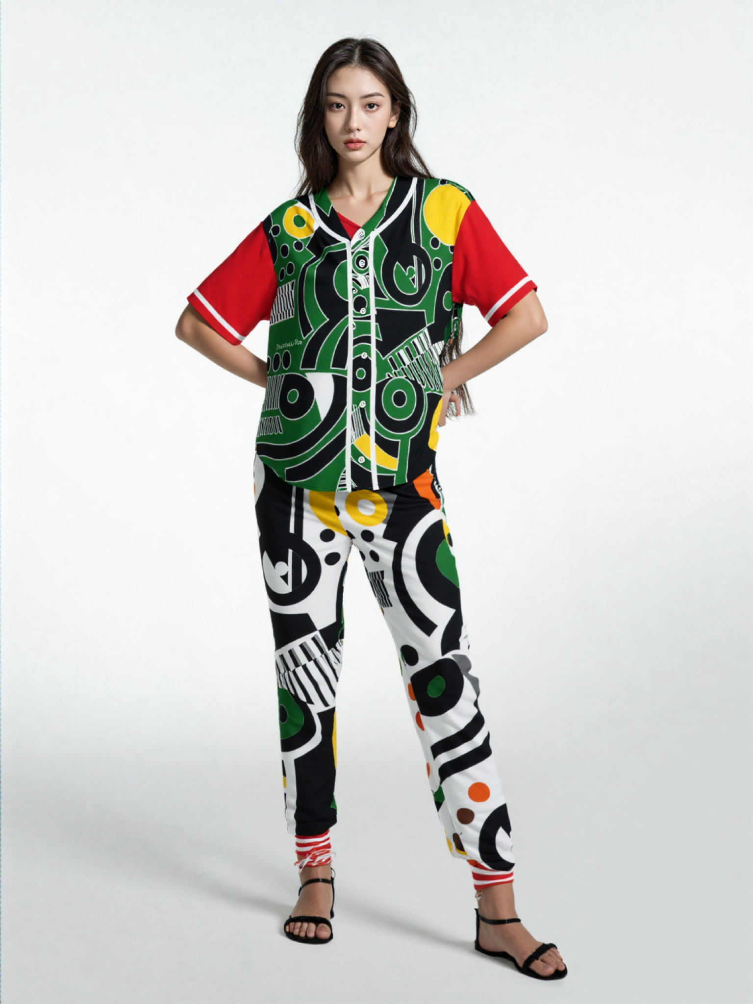 Zebra in African Abstract Short Sleeve Eco-Poly Reversible Baseball Jersey