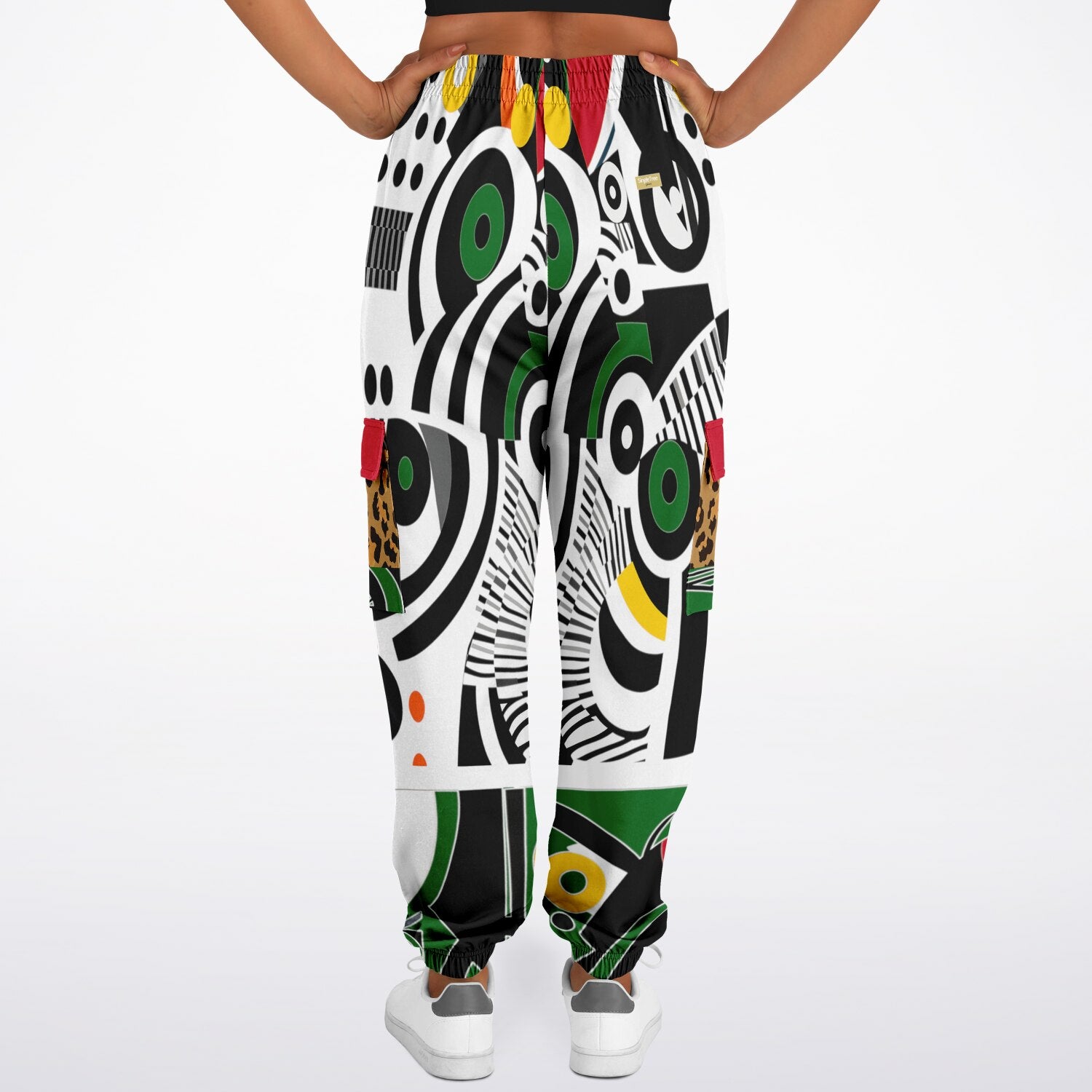 Zebra in African Abstract Eco-Poly Unisex Cargo Joggers