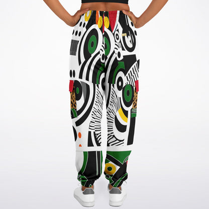 Zebra in African Abstract Eco-Poly Unisex Cargo Joggers