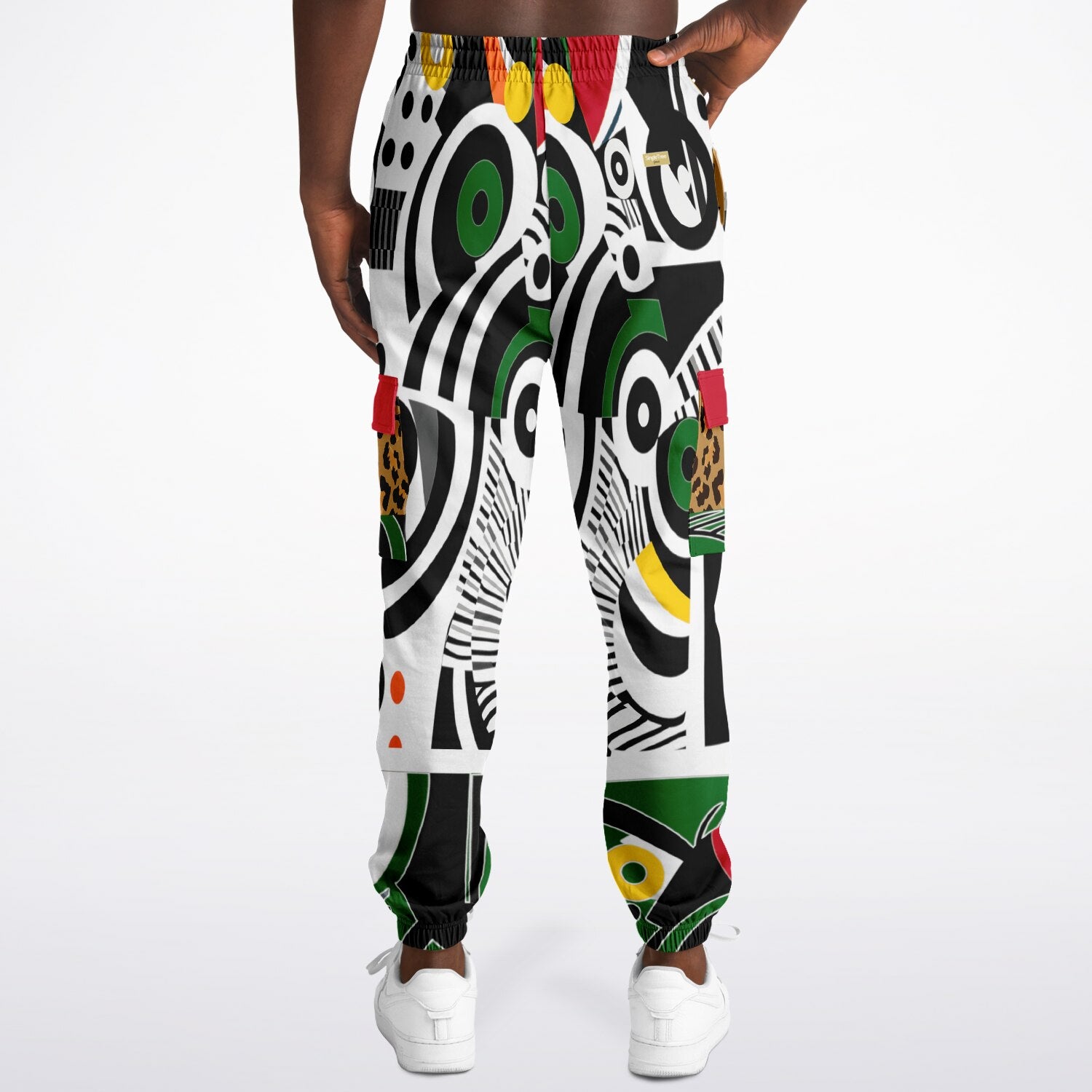 Zebra in African Abstract Eco-Poly Unisex Cargo Joggers
