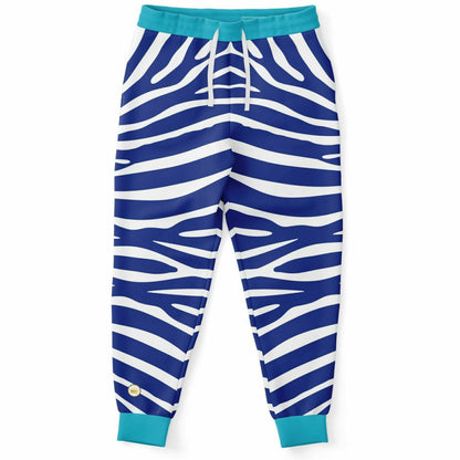 Zebra in Blue Royal Eco-Poly Unisex Joggers
