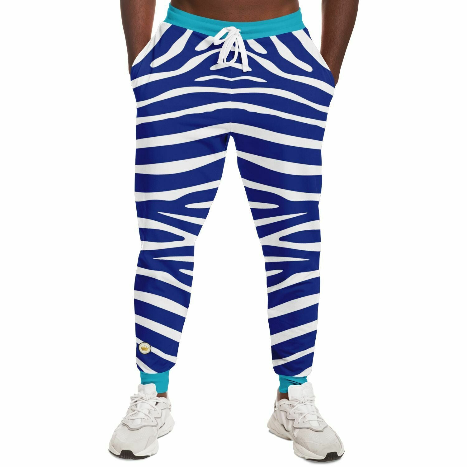 Zebra in Blue Royal Eco-Poly Unisex Joggers