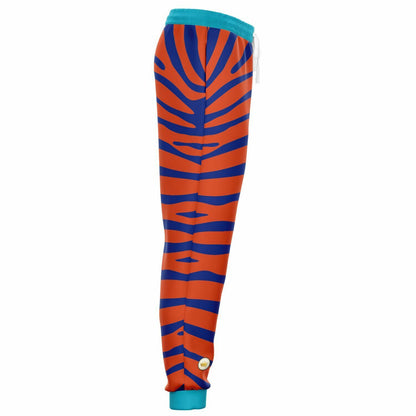 Zebra in Orange Electric Eco-Poly Unisex Joggers