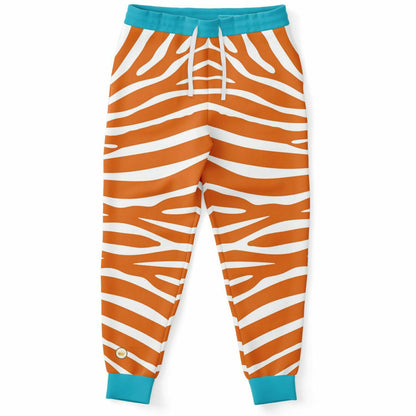 Zebra in Orange Eco-Poly Unisex Joggers