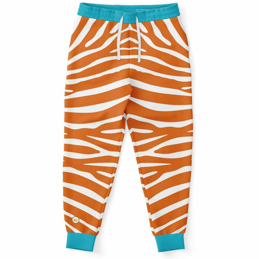 Zebra in Orange Eco-Poly Unisex Joggers