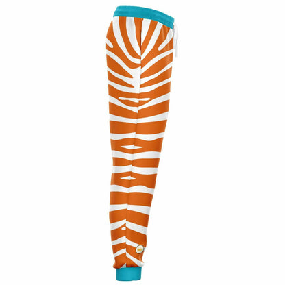 Zebra in Orange Eco-Poly Unisex Joggers