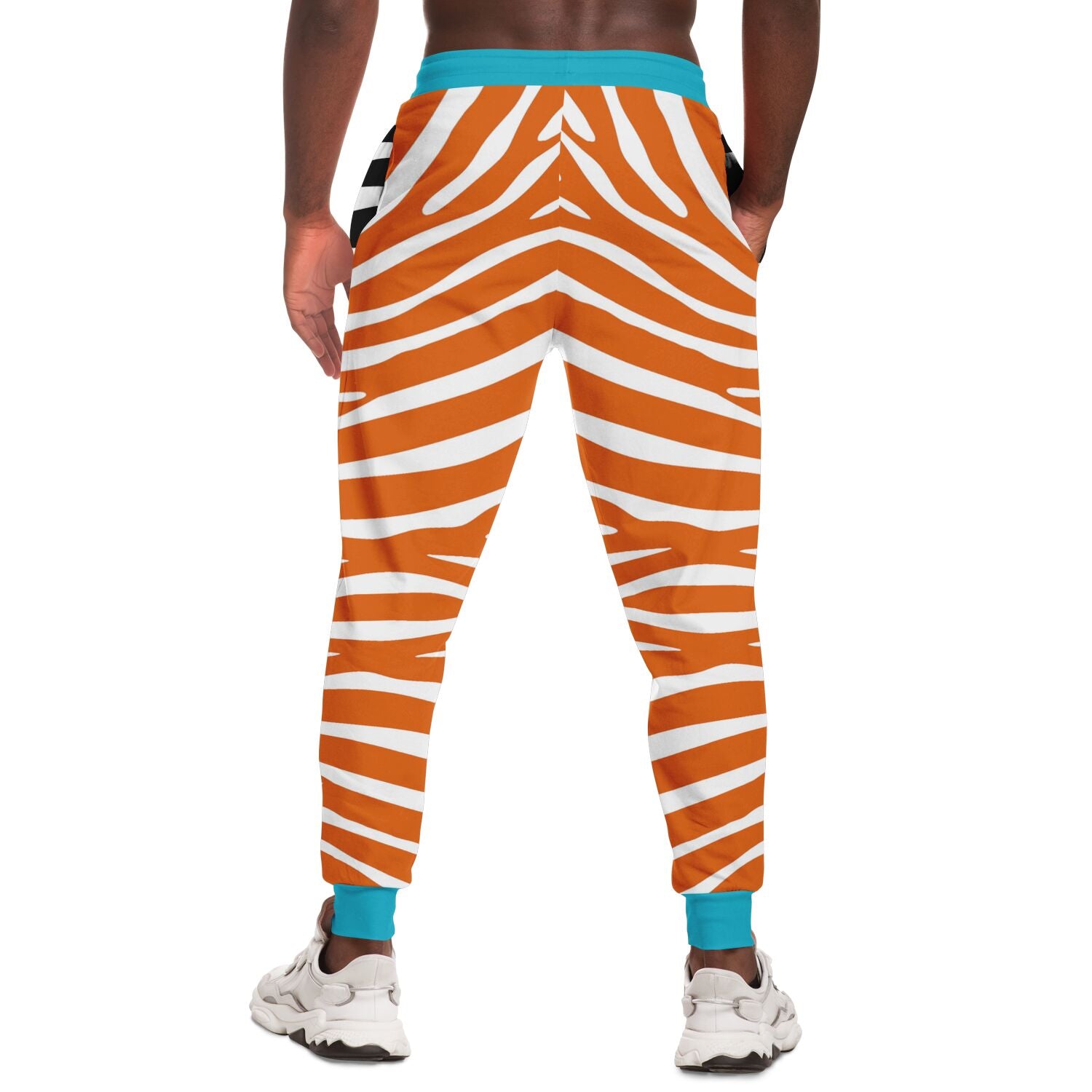 Zebra in Orange Eco-Poly Unisex Joggers
