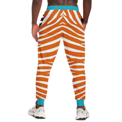 Zebra in Orange Eco-Poly Unisex Joggers
